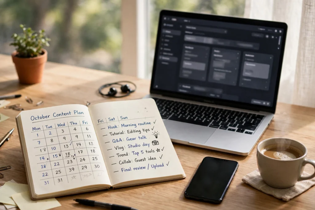 How to Plan Your YouTube Content for a Month (Without Burning Out)